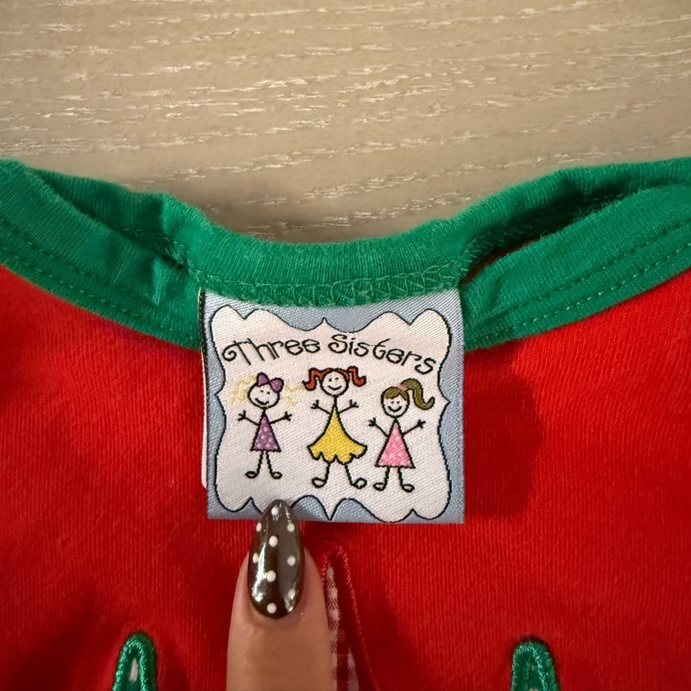 Three sisters Christmas tree romper - Picture 3 of 5